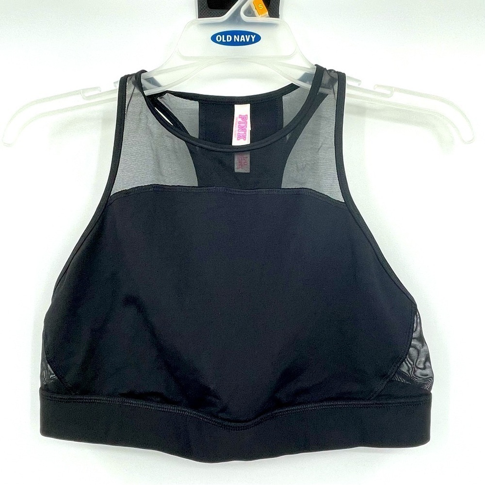 Pink Victoria’s Secret Black Sports Bra – Large